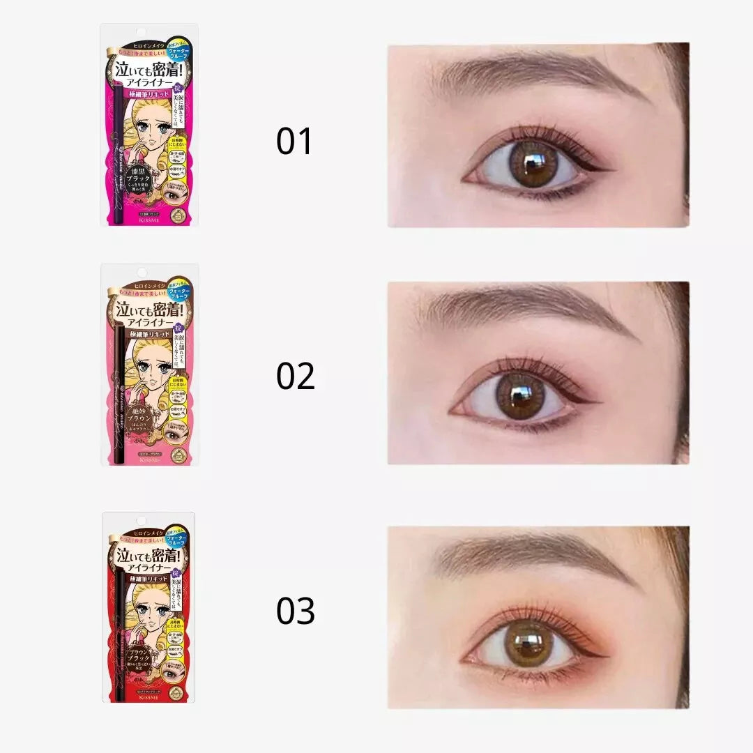 Isehan Kiss Me Heroine Make Smooth Liquid Eyeliner Super Keep - 01 Black