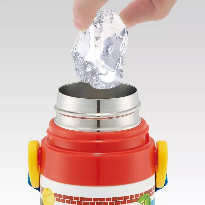 Skater Stainless Steel Kids Water Bottle Direct Drinking 470ml Super Mario