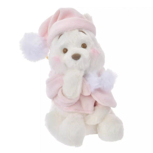 Tokyo Disney Store Winnie the Pooh Plush Keychain Pink Christmas 2024