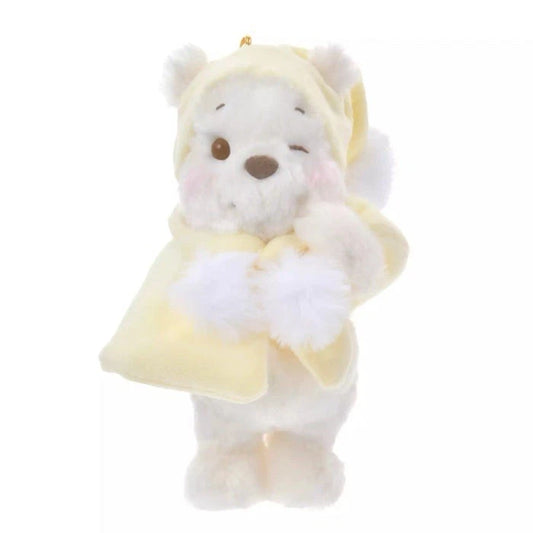 Tokyo Disney Store Winnie the Pooh Plush Keychain Yellow Christmas 2024