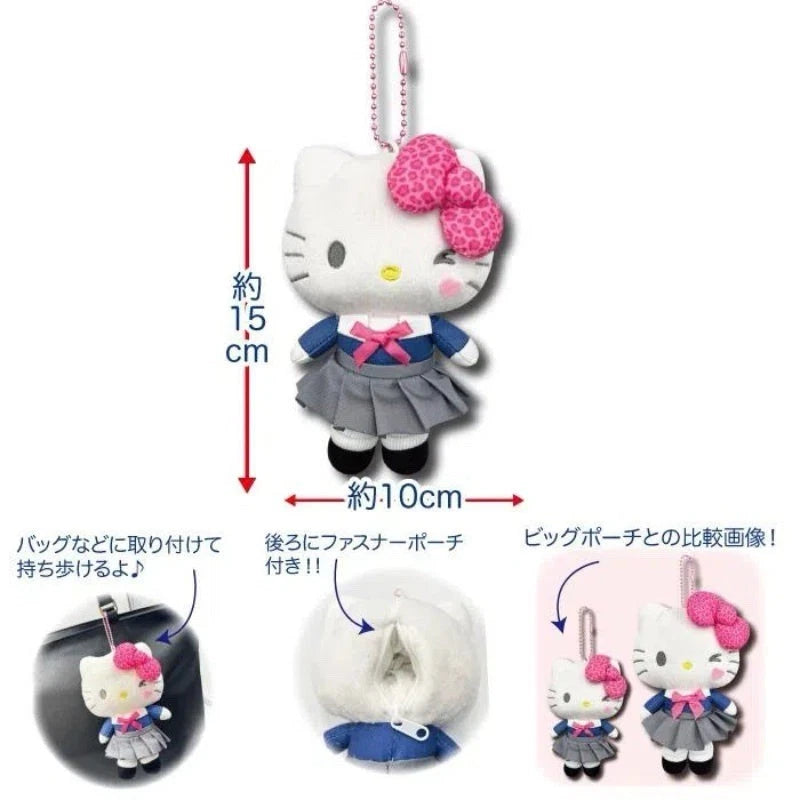 Sanrio Mascot Charm Heisei Gal Uniform - Tanned Hello Kitty