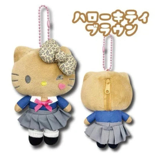 Sanrio Mascot Charm Heisei Gal Uniform - Tanned Hello Kitty