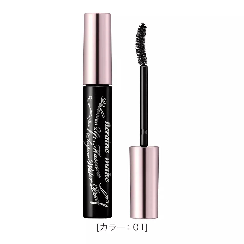 Isehan Kiss Me Heroine Make Volume & Curl Mascara Super Water Proof - 01 Black