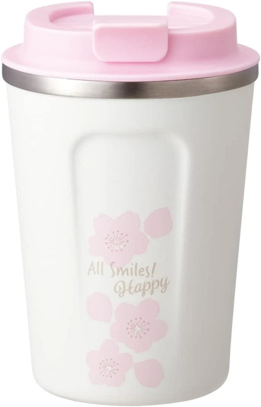 Skater Thermal Insulated Stainless Steel Tumbler 350ml - Sakura White
