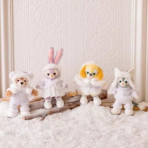 Tokyo Disney Duffy gelatoni White Winter Time Wonders badge Plush keychain